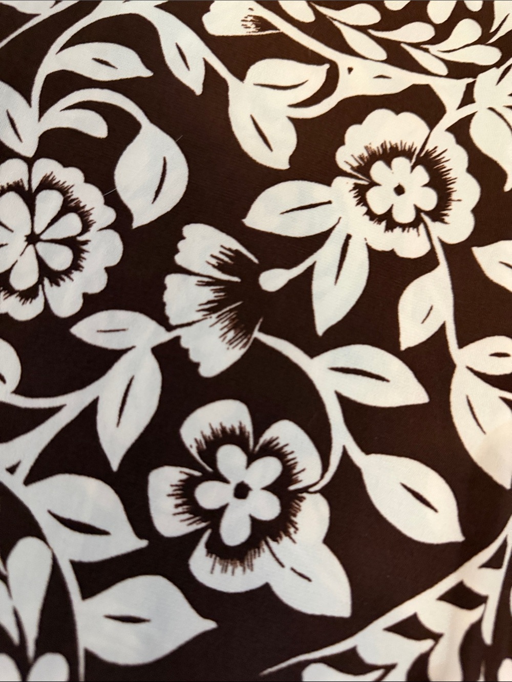 NWT MSK Brown and White Floral Print Maxi Dress Size XL - Picture 3 of 5
